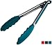 StarPack Basics Silicone Kitchen Tongs 9-Inch - Stainless Steel with Non-Stick Silicone Tips, High Heat Resistant to 480°F, For Cooking, Serving, Grill, BBQ & Salad (Teal Blue)