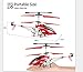 Ancesfun Mini RC Helicopter, Remote Control Helicopter with Gyro and LED Lights for Kids and Adults, 3.5 Channel, Cool Helicopter Toy Indoor & Outdoor for Plane Fans, Red