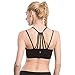 AIYIHAN Women's Sexy Strappy Wirefree Yoga Sports Bra Support Workout Padded Running Bra Black L