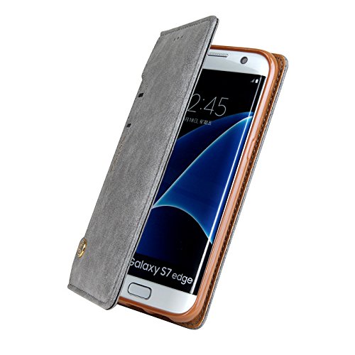 Sammid S9 Case Cover, Galaxy S9 Cover,5.8 inch Stand PU Leather Phone Case, Phone Case with Card Slots for Samsung Galaxy S9 - Gray