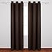 Deconovo Blackout Curtains, Solid Room Darkening Curtains for Living Room, Thermal Insutaled Drapes for Kitchen Patio Door Nursery, Grommet Top (Chocolate, 42x63 Inch, 1 Panel)