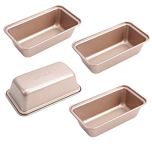 FUNREADER Nonstick Mini Loaf Tins for Baking Bread, 6 Inch Carbon Steel