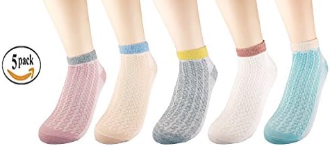 Womens Soft Casual Invisible Low Cut No Show Socks ( Pack of 5 )