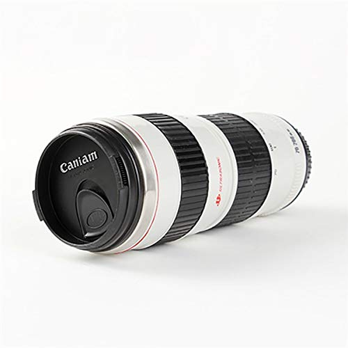 SOPHISTICATE Transhome Camera Lens Mug 450ml Stainless Steel Tumbler Plastic Coffee Tea Creative Cups And Mugs With Lid Travel Vacuum Flasks: B