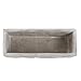 MyGift Rustic Planter Rectangular 9 x 3 inch Faux Stone Gray Cement Rectangle Succulent Plant Flower Pot Container