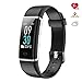 Semaco Fitness Tracker, Color Screen Heart Rate Monitor Waterproof Smart Activity Tracker Sleep Weather Step Calories Pedometer Sport Watch Wristband for Android & iOS(Black)