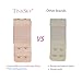 TINKSKY 3pcs Women's Elastic Bra Lingerie Extenders 2-Hooks 2 Rows Extension Straps in Different Colors (Black & White & Nude)