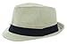 Short Brim Paper straw Fedora, Natural with Black Band Large/X-Large
