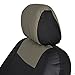 BDK OS-409-BG-A_am Black & Beige Synthetic Leather Seat Covers for Car SUV Van - Affordable PU Vinyle Replacement Covers