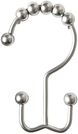 Metal Double Glide Shower Ring Brushed Nickel 12PCS