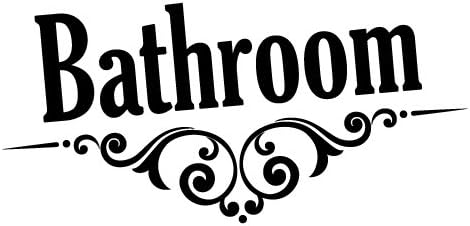 Buy Cvanu Bathroom Door Logo Wall Sticker Vinyl Black Online At Low Prices In India Amazon In