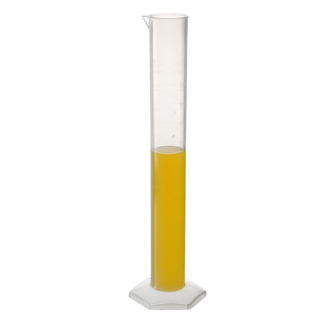 sourcing map Plastic Graduated Cylinder, 100ml Measuring Cylinder, Science Test Tube Beakers, Single Metric Scale - Image 5