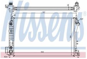 Nissens Radiator w/Integrated Transmission Oil Cooler - 63023A