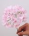 LUSHIDI 10PCS Silk Hydrangea Heads with Stems Artificial Flowers for Wedding Party Home Decor (Pink 2#)