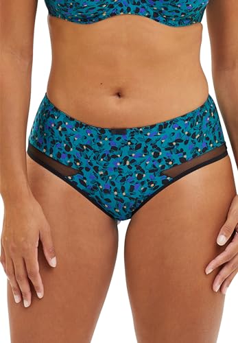 Sans Complexe - Modèle Complice - Shorty Taille Normale - Femme - 42/44 - Imprimé Floral Bleu Emeraude