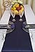 Parfair Dessin Pack of 10 Satin Table Runners 12 x 108 inch for Wedding Banquet Reception Party Decoration, Bright Silk and Smooth Fabric Party Table Runner - Navy Blue