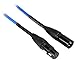 Rockville RCXFM10P-BL 10 Foot XLR Microphone/Speaker Cable, 100% Copper Conductors, 90% OFC Shielding, REAN Connectors, for Live Sound and Studio Recording