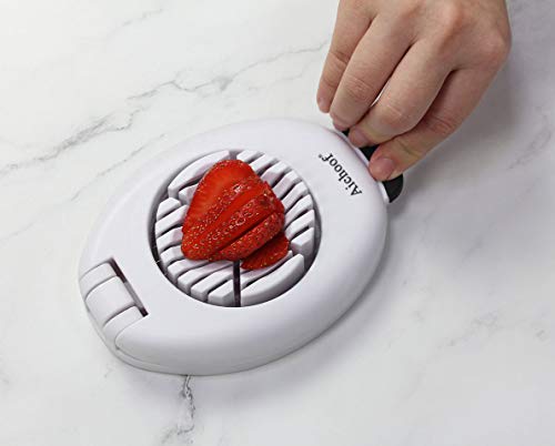 Aichoof Egg Slicer with stainless steel wire,white&black