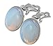 MagicYiMu Women's Jewelry Oval Simulated Opal Clip-On Earrings