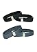 CTM® Elastic .75 Inch Wide Solid Color Adjustable Sleeve Garter, Black