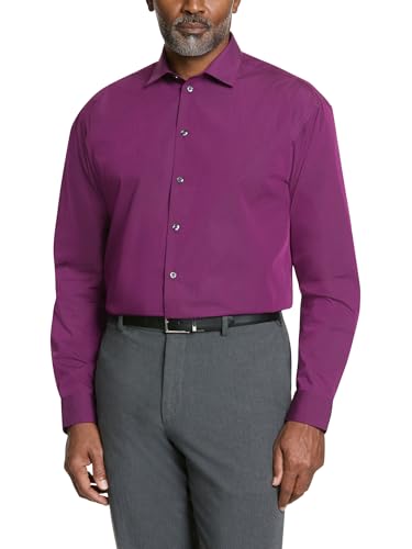 UNLISTED Herrenhemd, Normale Passform, einfarbig, Himbeere, 41 cm- 42 cm Hals 81 cm- 84 cm Ärmel