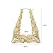 GemGem Jewelry Triangle Hollow Casting Bamboo Pincatch Earrings (2.5 Inches, Gold Tone)