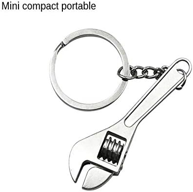 IKAAR Keychain Stainless Steel Creative Mini Adjustable Wrench Key Chain Realistic Machine Tools Model Spanner Key Chain Ring Key Holder - Image 4