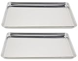 Vollrath (5303) Wear-Ever Half-Size Sheet Pans, Set of 2 (18-Inch x 13-Inch x 1-Inch, Aluminum)