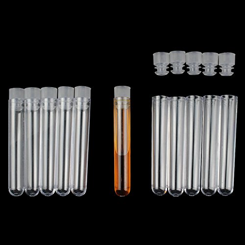 DEPEPE 30 Packs 6ml Clear Plastic Test Tubes with Caps, 13×75mm Mini Test Tubes