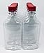 375 ml Crystal Clear Plastic Bottle with Red Tamper Evident Lid 10-Pack
