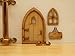 Sleeping Fairy Door. Three-Dimensional Self-Assembly Wooden Fairy Door Craft Kit with Fairy Window, Sign & Fairy Slippers