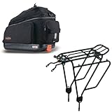 Ibera PakRak Clip-On Quick-Release Commuter Bag & PakRak Touring Carrier Rack Plus+ Combo Set