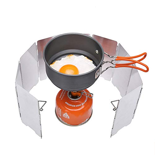 ZoZoMaiy Draagbare Outdoor Camping Fornuis Voorruit 10 Platen Opvouwbaar Outdoor Camping Fornuis Windscherm Aluminium… - Image 6