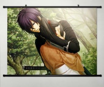 Wall Scroll Poster Fabric Painting For Anime Hakuouki Yukimura Chizuru &amp; Saitou Hajime 087
