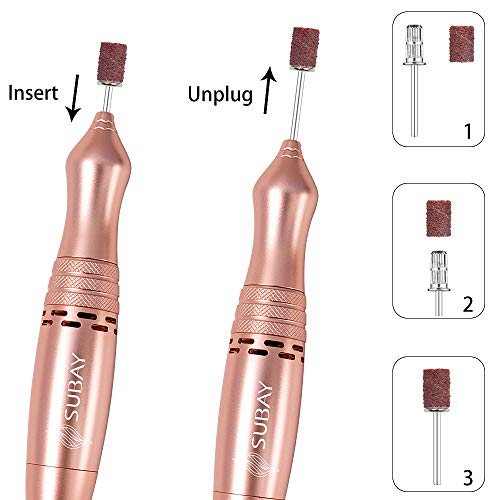Electric Nail Drill Curve Shape Hand-piece File Portable Grinder Manicure Pedicure Tools Acrylic Gel Nails with UL Certificate Adapter