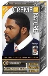 Crème Of Nature Men Hair Dye Natural Black for Hair Beard Moustache Shampoo-in