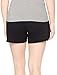 Motherhood Maternity Women's Maternity French Terry Underbelly Short, Solid Black, Large