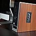 1byone Belt Drive 3 Speed Stereo Turntable with Built in Speakers, Natural Wood
