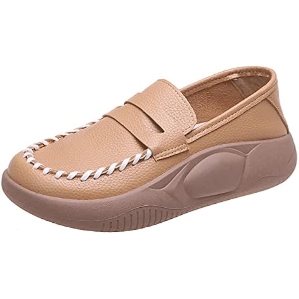 Amazon.com | Women's Leather Casual Dress Sneakers,Vintage Trendy Comfort Round Toe Lace-up Non-Slip Soft Sole Flat Shoes (4.5,Beige) | Fashion Sneakers Amazon.com | Women's Leather Casual Dress Sneakers,Vintage Trendy Comfort Round Toe Lace-up Non-Slip Soft Sole Flat Shoes (4.5,Beige) | Fashion Sneakers