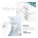 Barogirl Bride Wedding Headband Crystal Flower Headpiece Silver Bridal Hair Accessories for Women