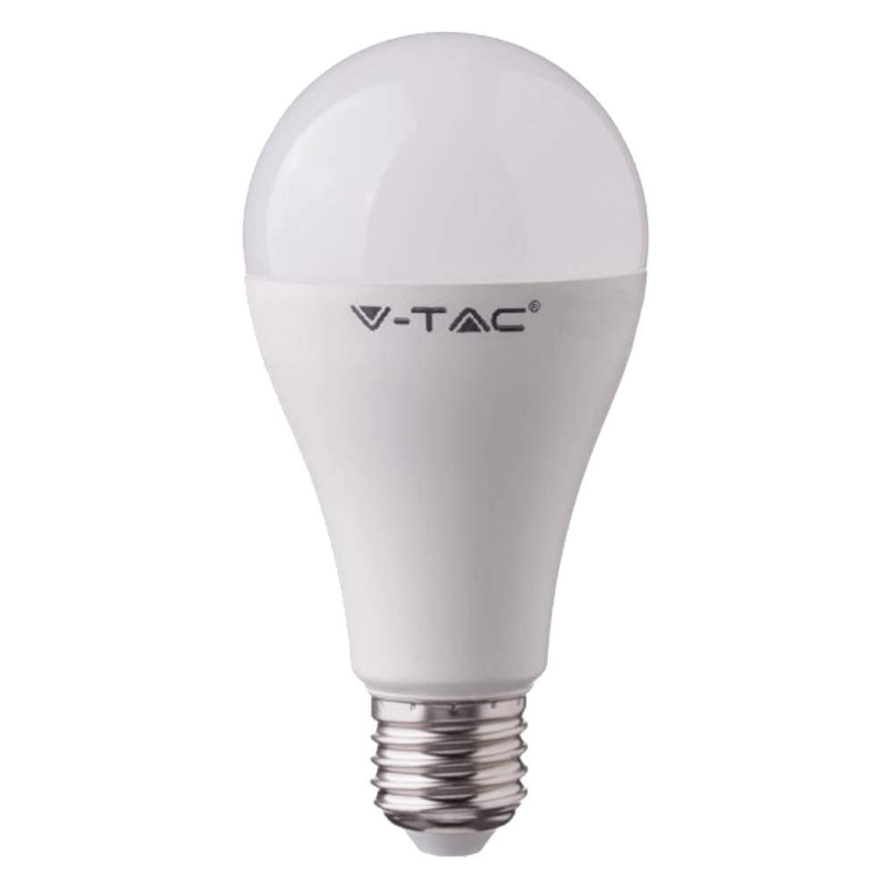 V-TAC 15W A65 Smart WiFi LED Bulb, RGB + 2700K-6400K and Multicolored, Dimmable, Auto On/Off, Compatible with Alexa and Google Home, No Hub Required, E27 Standard Edison Screw Base, VT-5117