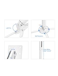 Suptek - Soporte de techo universal para proyectores LCD DLP (altura ajustable, longitud extensible), color blanco