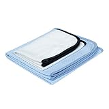 THE RAG COMPANY (2-Pack) Dry Me A River 20 in. x 40 in. & 16 in. x 24 in. Professional Korean 70/30 Microfiber Waffle-Weave Drying & Detailing Towels with Silky Soft Suede Edges