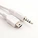 SuperWhole 3.5mm Stereo Plug to Mini USB Male M/M Adapter Converter Audio Cable White 50cm