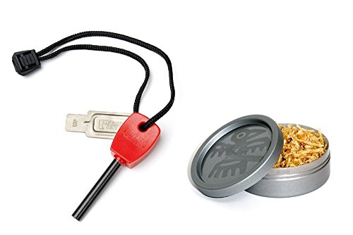 Light My Fire Swedish FireSteel Scout Fire Starter Combo with TinderDust Natural Fire Building Material