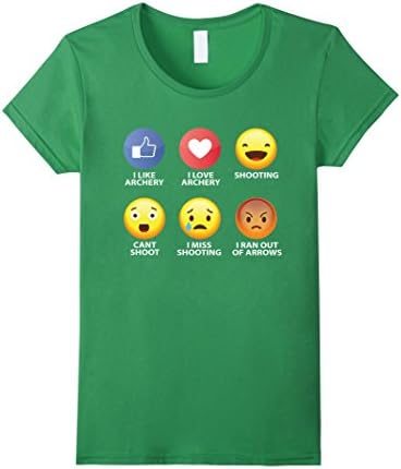 Womens Archery Emoticon Shirt Medium Grass