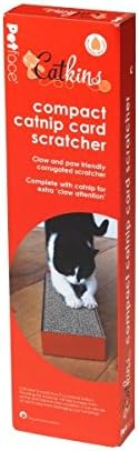Petface Compact Catnip Card Scratcher, Provide Entertainment & Maintain Claw Condition, Red, Pack of 1