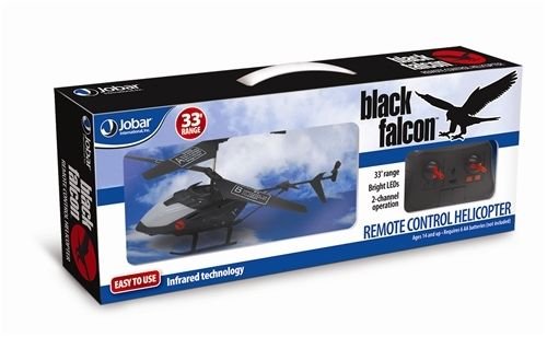 Black Falcon Remote Control Helicopter Toy 2 Channels 33' Range LED Infared RC Black Falcon Remote Control Helicopter Toy 2 Channels 33' Range LED Infared RC