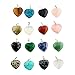 Mutilcolor Heart Shape Healing Chakra Beads Crystal Stone Random Color Pendants for Necklace Jewelry Making