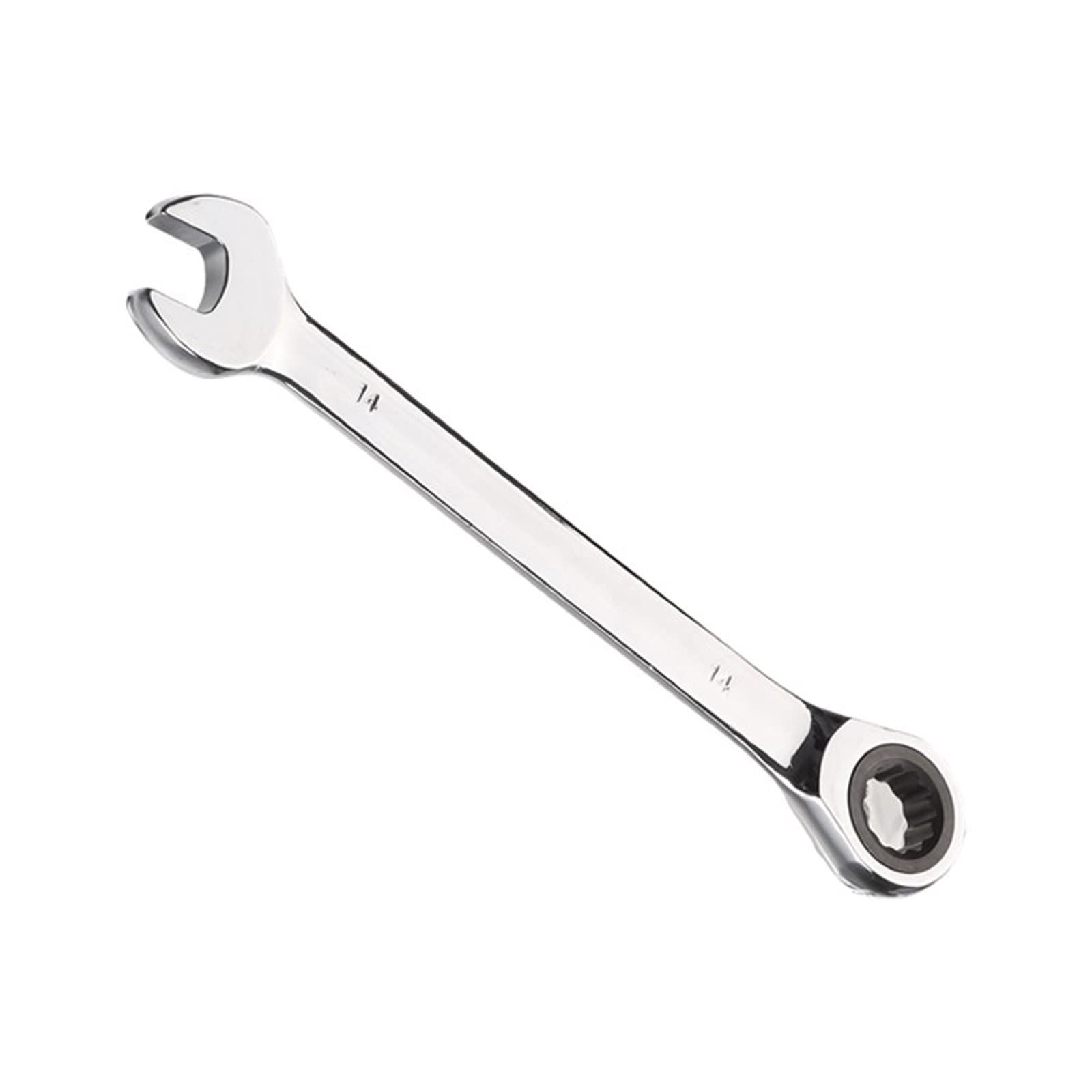 Vokenforu 14mm Ratchet Spanner, Ratcheting Combination Wrench, Hardened Chrome Vanadium Steel Open End Spanner Metric